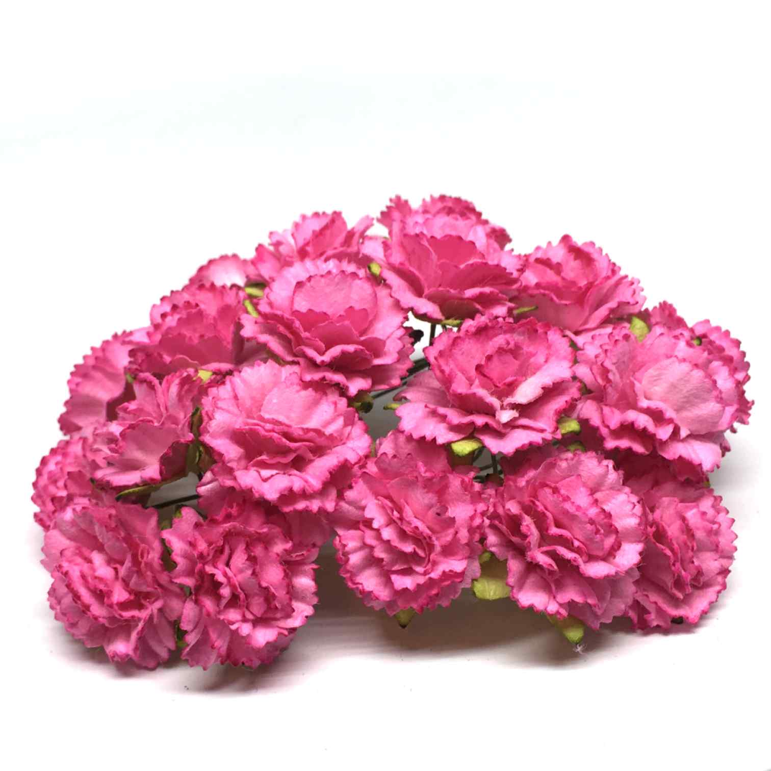 Deep Pink Mulberry Paper Carnations Pc008