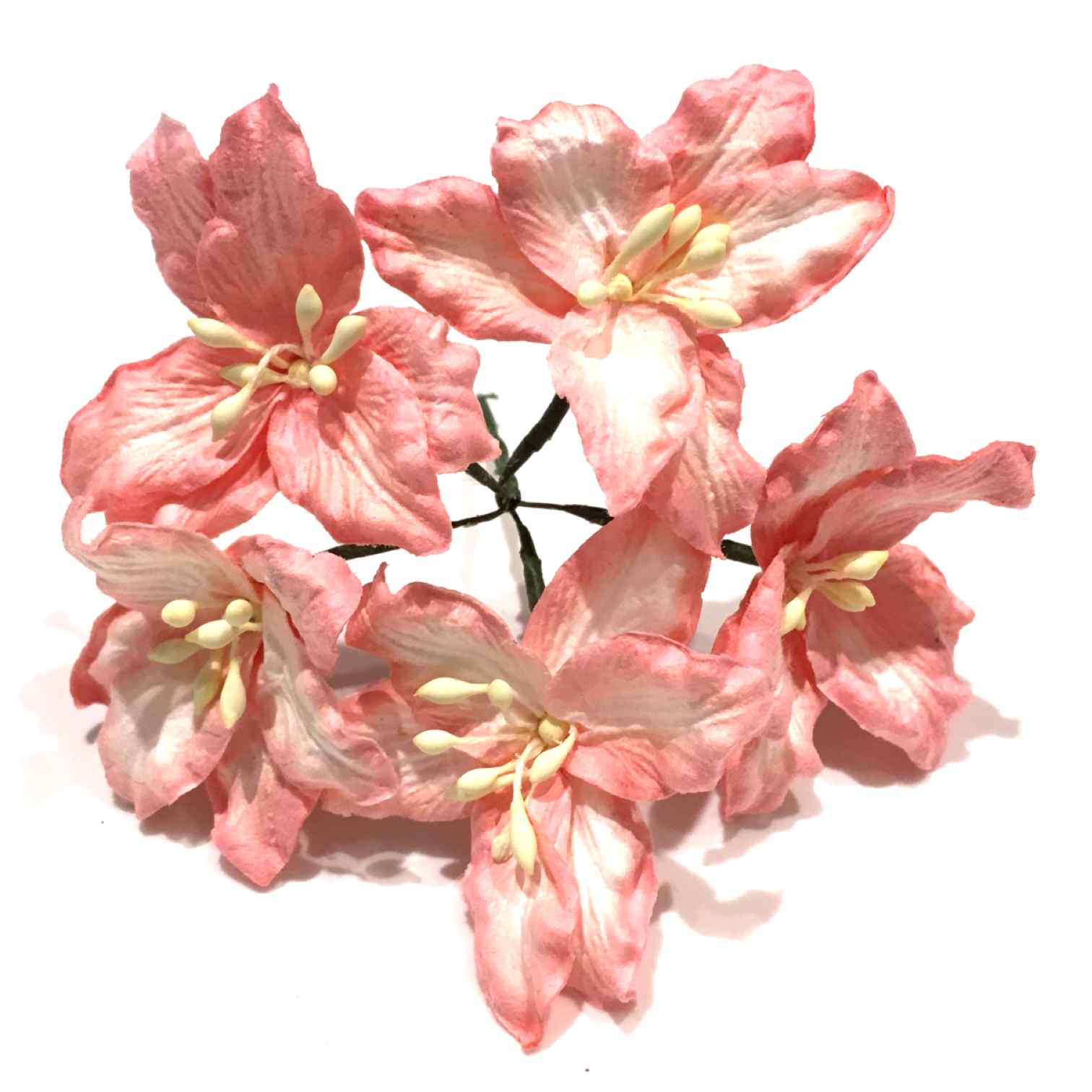 Coral Mulberry Paper Lillies Lil009