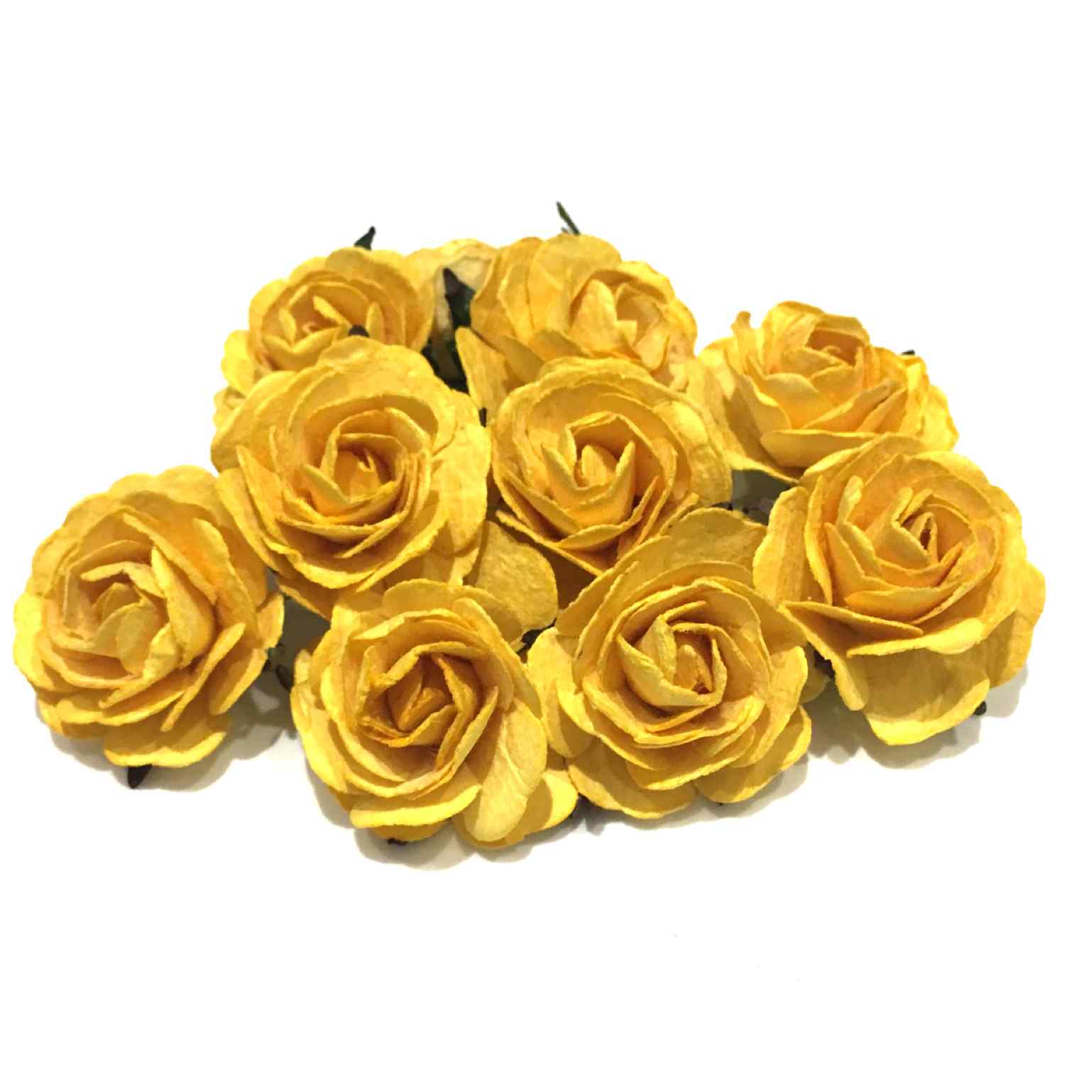Yellow Heritage Mulberry Paper Roses Hr003