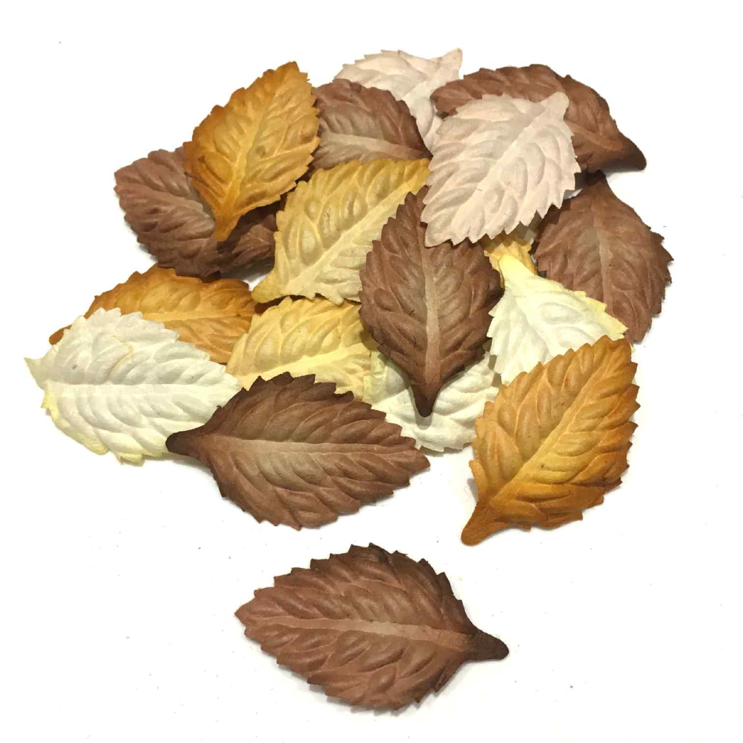 Browns Mix Large Mulberry Paper Leaves Leaf25