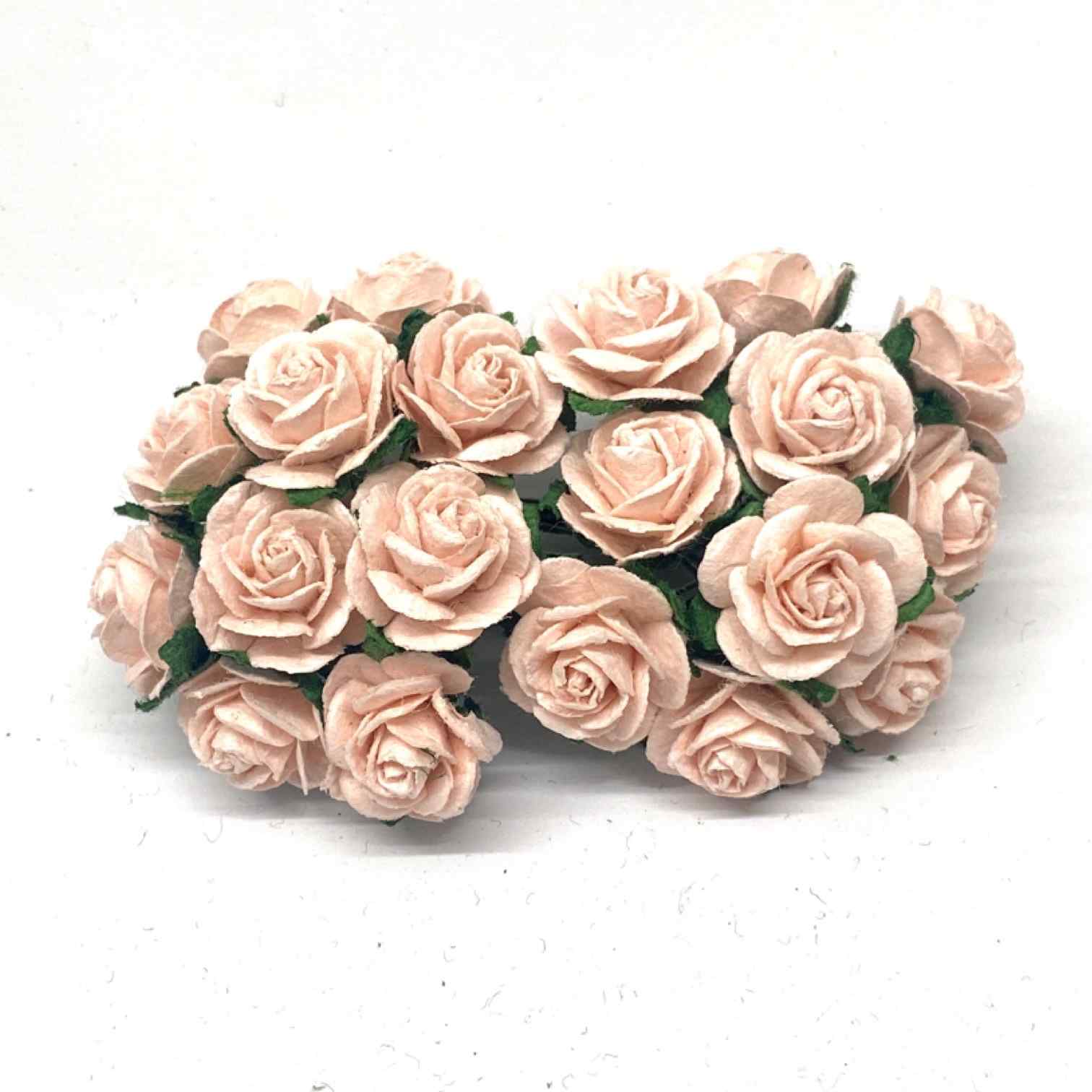 Pink Mist Open Mulberry Paper Roses Or044