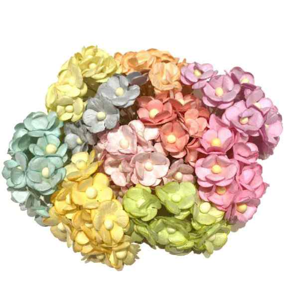 Bulk Pack Pastel Mix Mulberry Paper Sweetheart Blossom Bl039