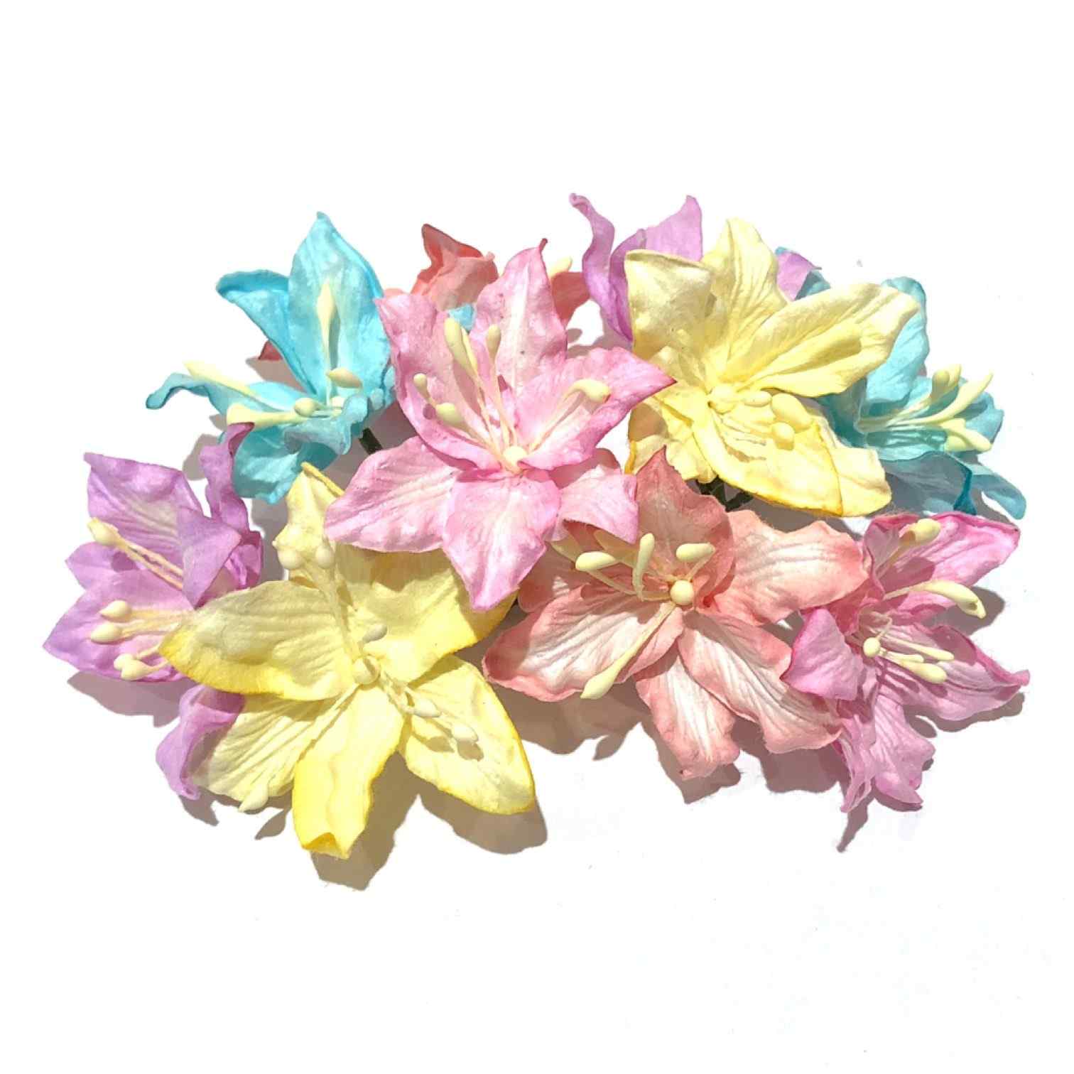 Pastel Mix Mulberry Paper Lillies Lil011
