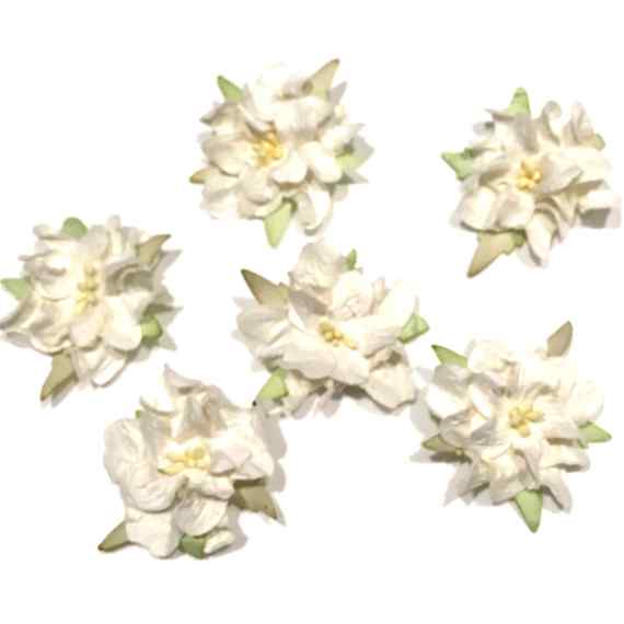 White Mulberry Paper Gardenias Pg005