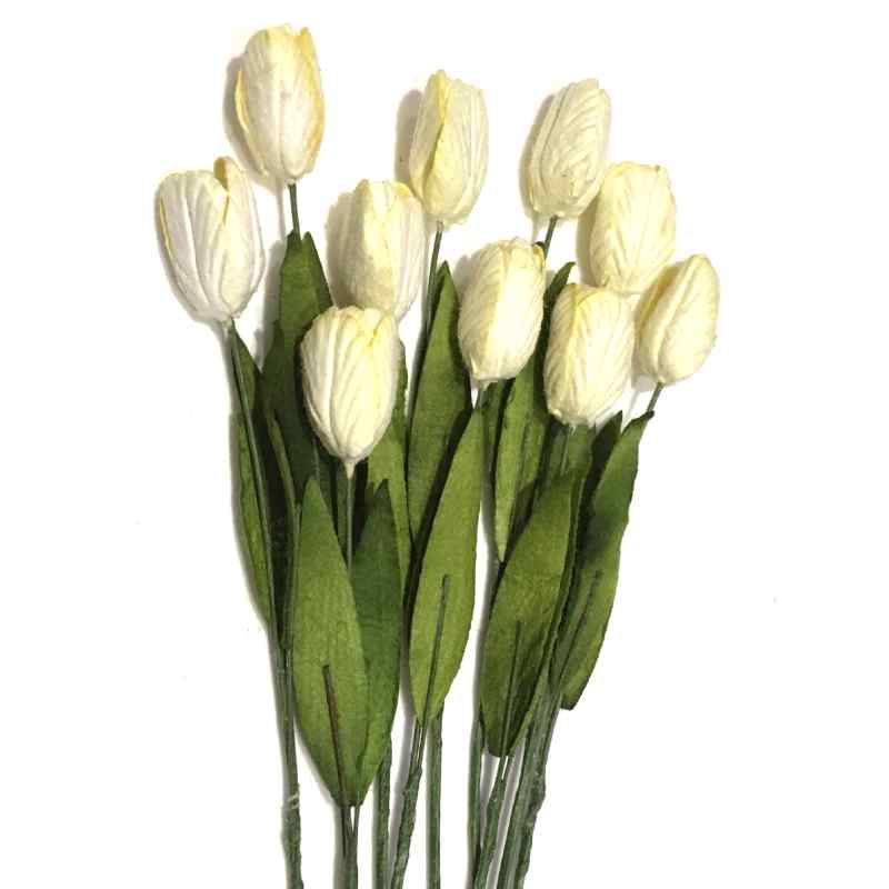 Ivory Mulberry Paper Tulips Tul002
